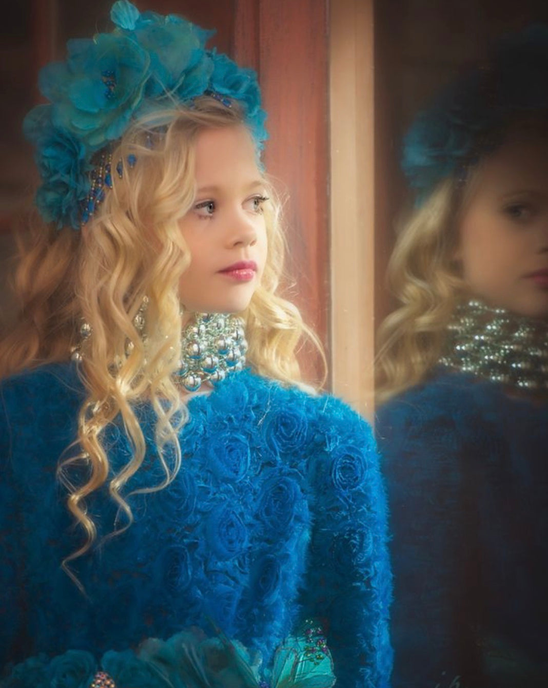 Royal Blue Flower Girl Dress - Nyla