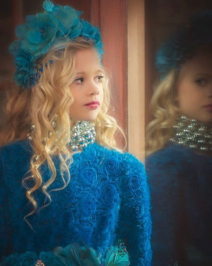 Royal Blue Flower Girl Dress - Nyla