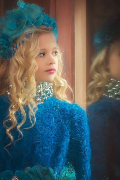 Royal Blue Flower Girl Dress - Nyla