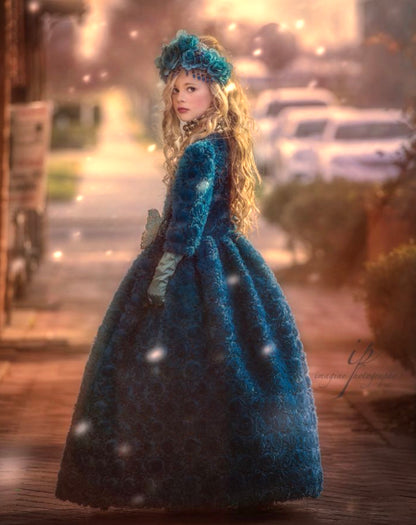 Royal Blue Flower Girl Dress - Nyla
