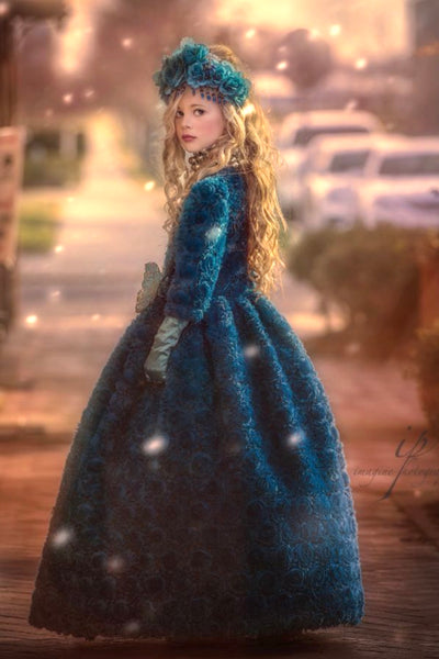 Royal Blue Flower Girl Dress - Nyla