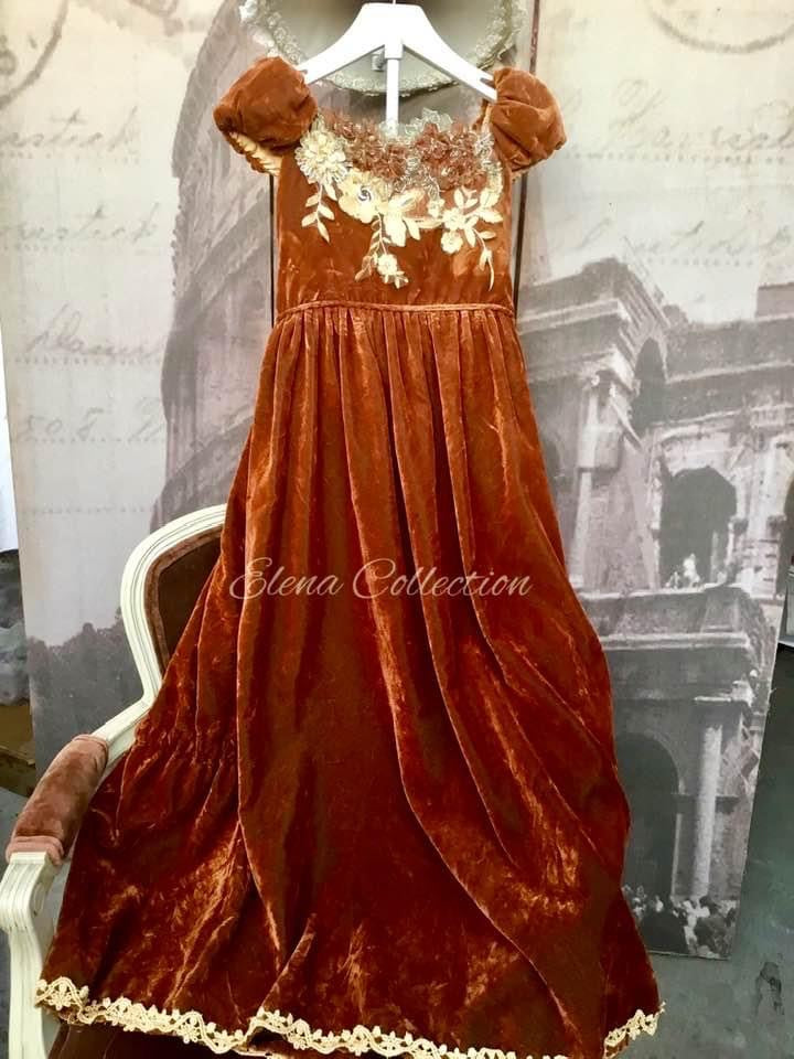 Christmas Velvet Girls Dress - Margaret