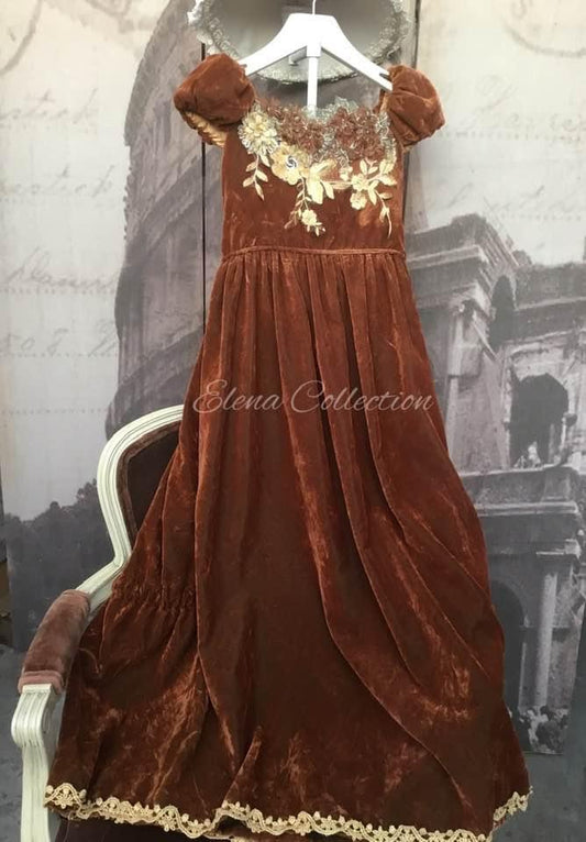 Christmas Velvet Girls Dress - Margaret