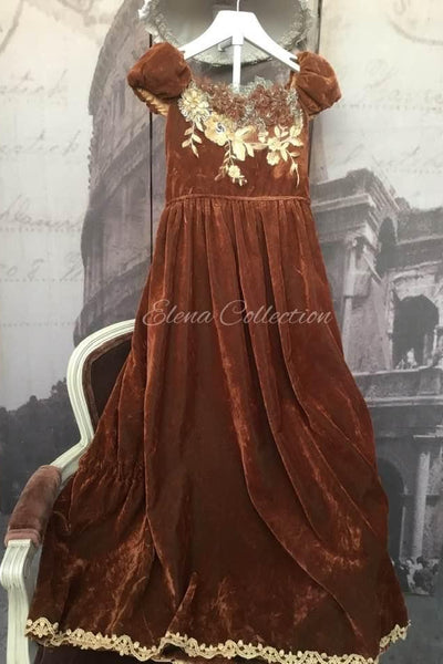 Christmas Velvet Girls Dress - Margaret