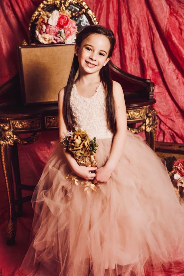 Blush Tutu Dress - Flower Girl - Liz