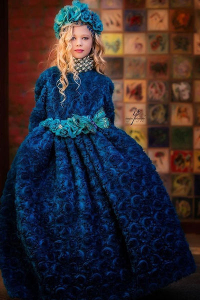 Royal Blue Flower Girl Dress - Nyla