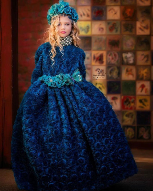 Royal Blue Flower Girl Dress - Nyla