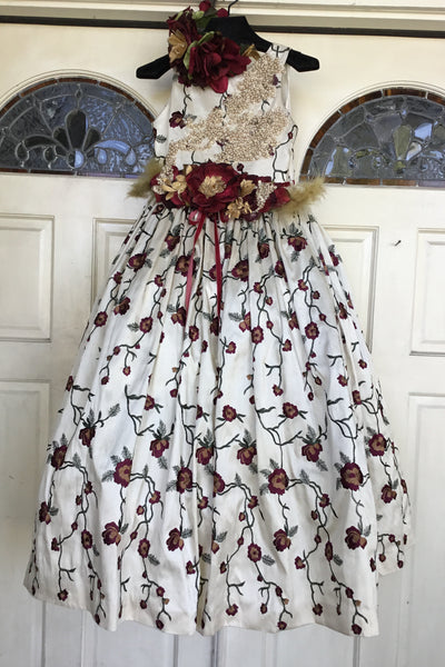 Flower Girl Silk Dress - Brooklyn