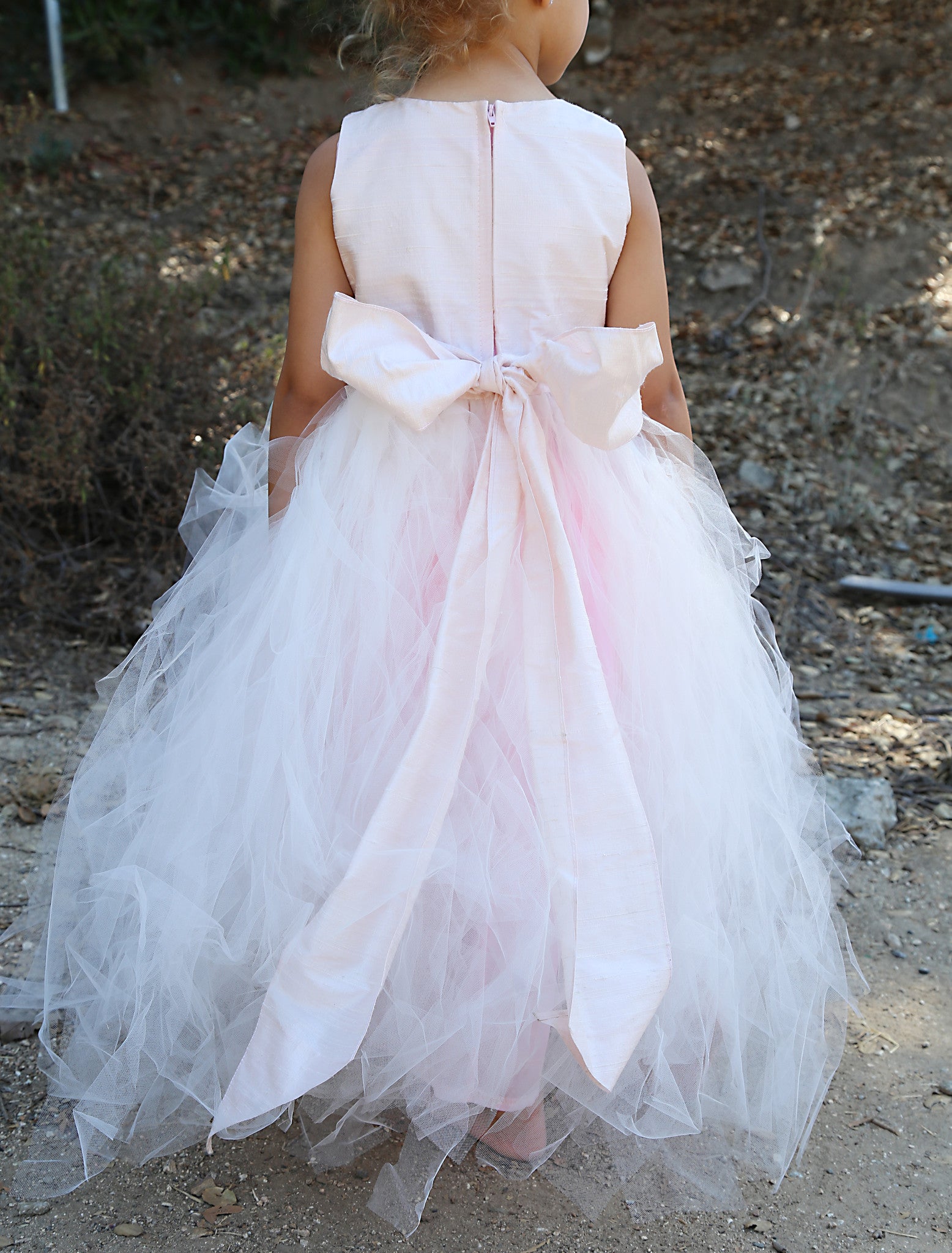 Blush Couture Tutu Dress-Bridal-Flowergirl-Photoprop-Isabella - ElenaCollection
 - 7