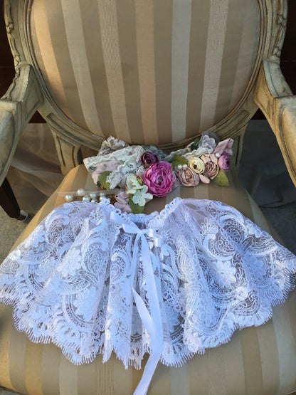 Communion Lace Cape - White Communion Wrap - Girls Dressy Cape