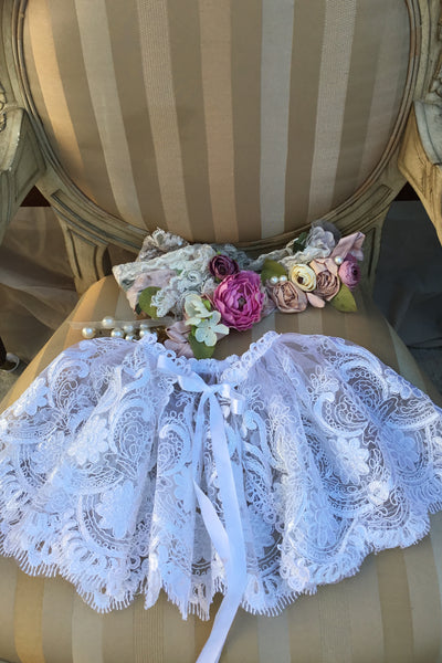 Communion Lace Cape - White Communion Wrap - Girls Dressy Cape