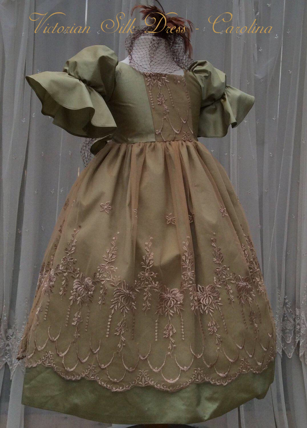 Victorian Silk Flower Girl Dress - Carolina