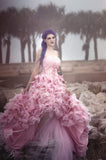 Wedding Feather Gown-rental -Quinceanera-Prom-Moët - ElenaCollection
 - 2
