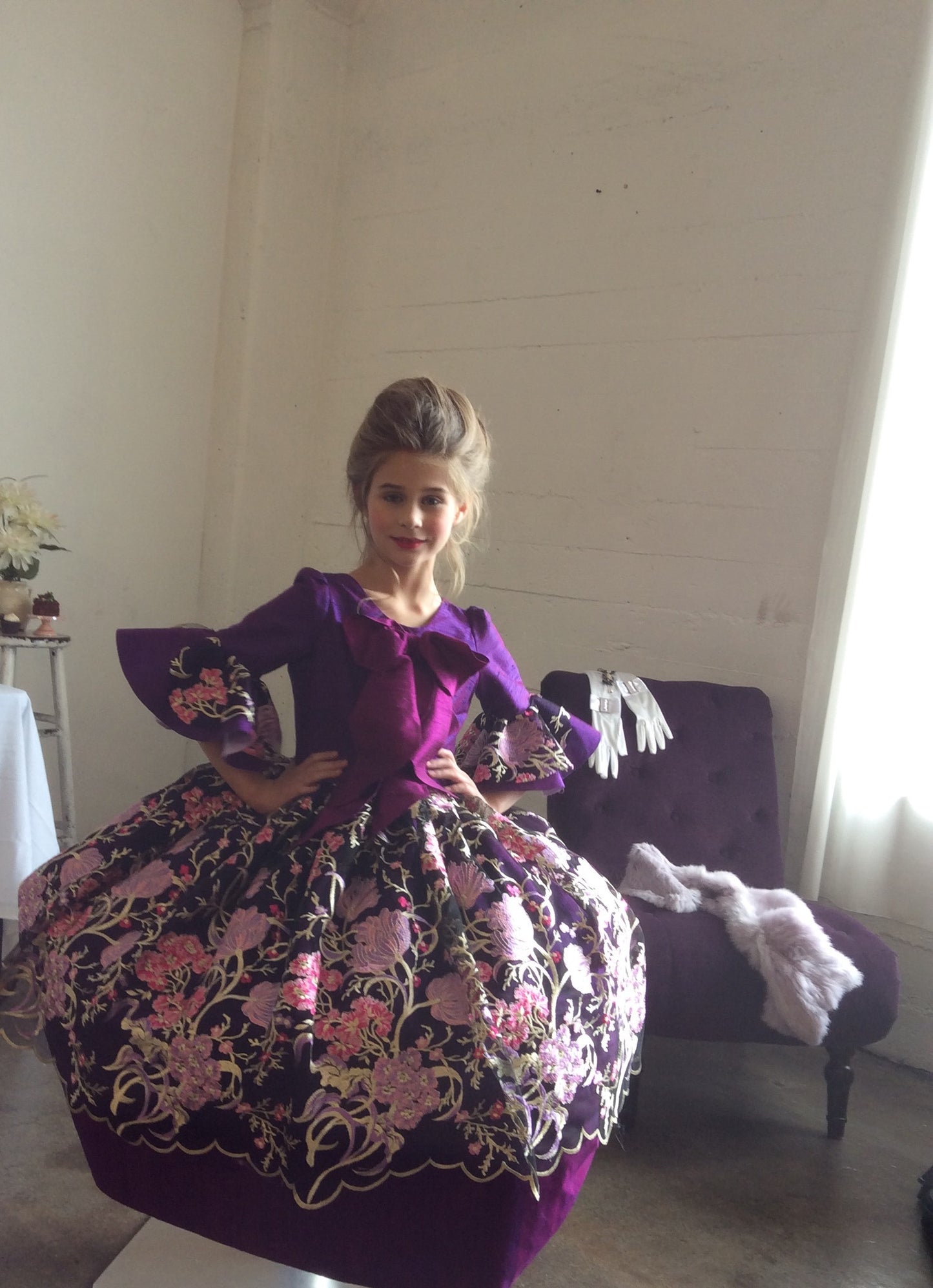 Victorian Silk Dress Size 5-6- Mia