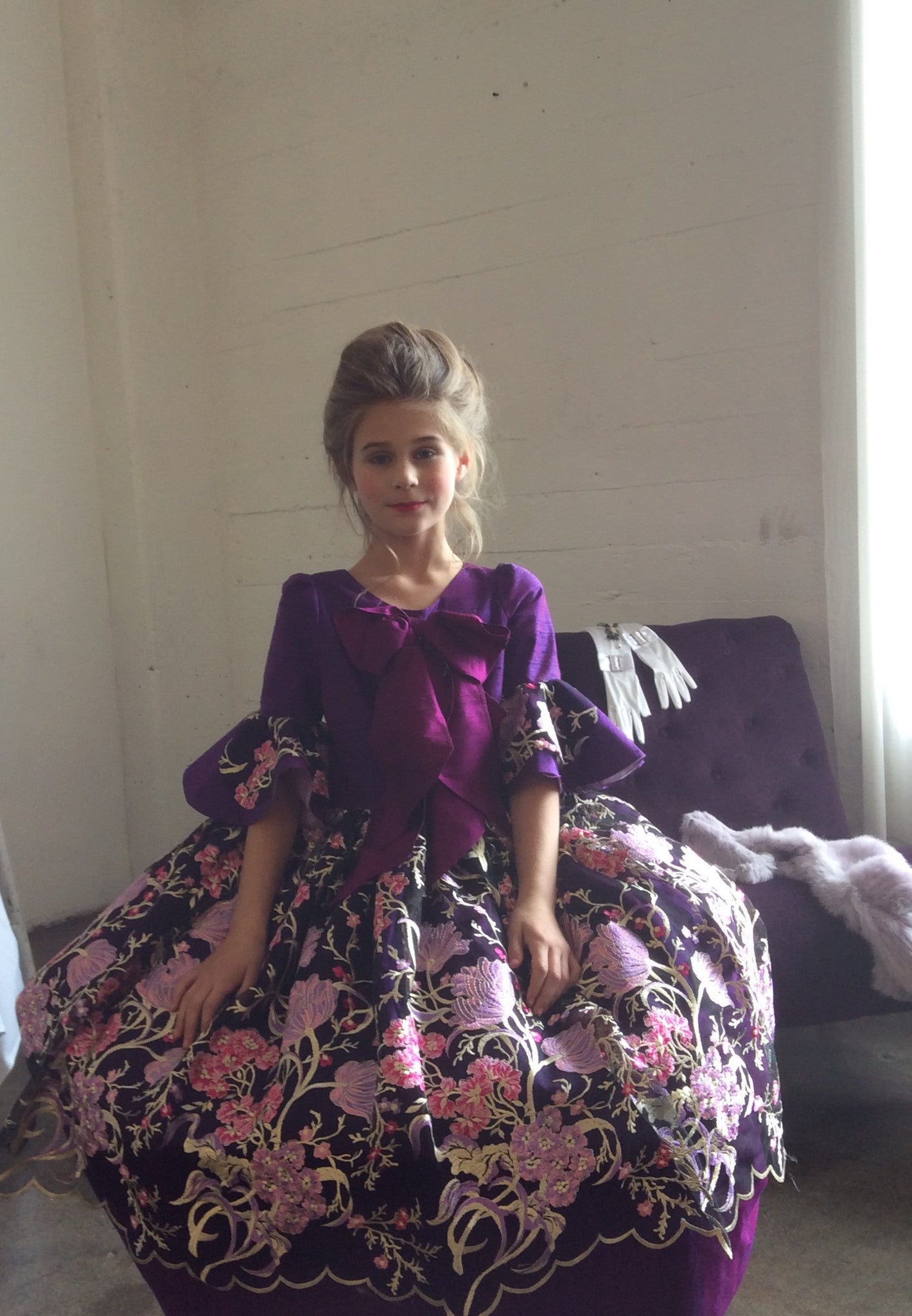 Victorian Silk Dress Size 5-6- Mia