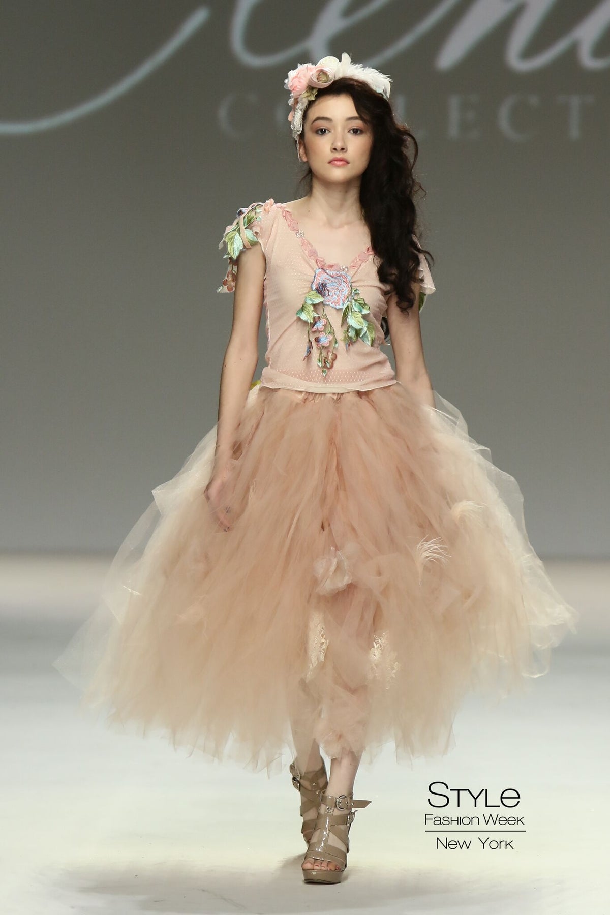 Bridal Blush Tulle Skirt & Blouse - Melina