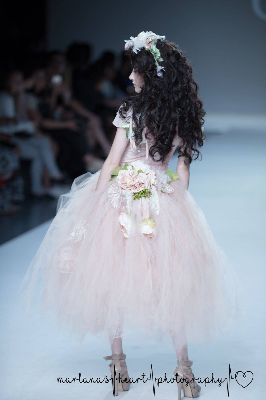 Bridal Blush Tulle Skirt & Blouse - Melina