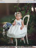 Cotton Eyelet Toddlers Dress - Anna