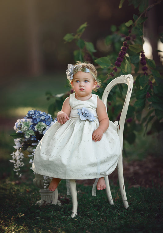 Cotton Eyelet Toddlers Dress - Annie