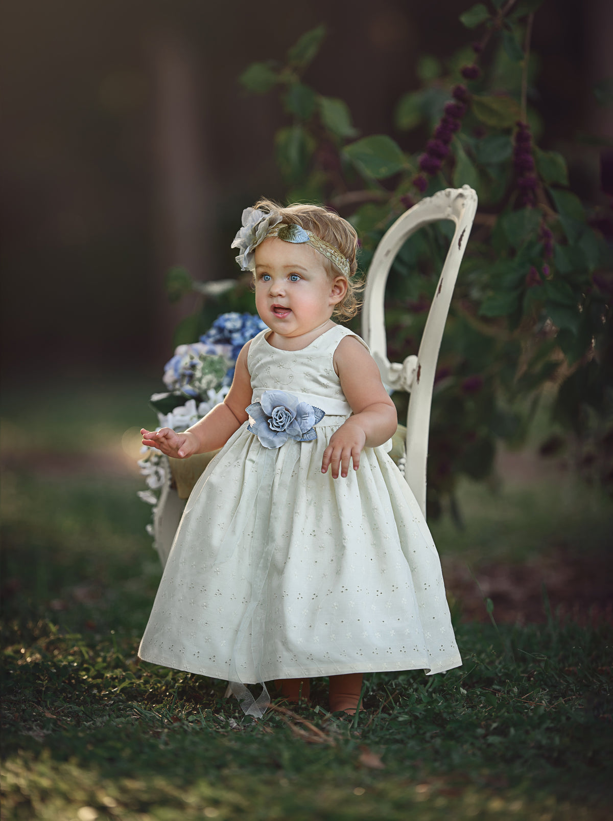 Cotton Eyelet Toddlers Dress - Annie
