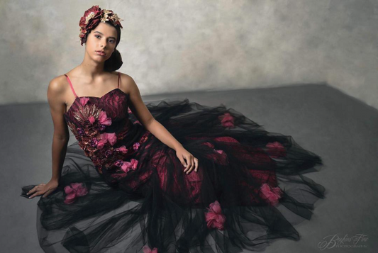 Party Dress Burgundy & Black - Gia