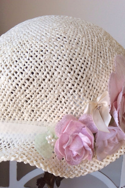 Baby Victorian Cottage Hat-Rosy - ElenaCollection
 - 4