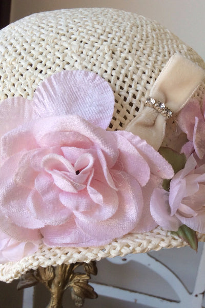 Baby Victorian Cottage Hat-Rosy - ElenaCollection
 - 1