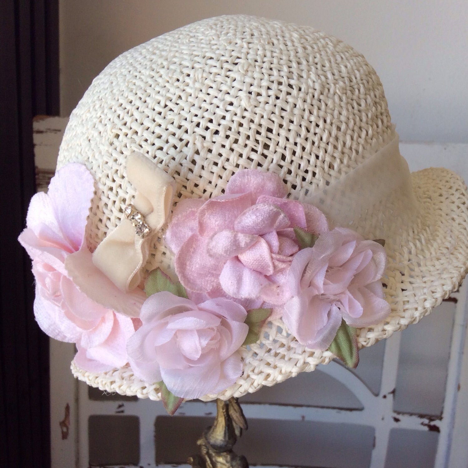 Baby Victorian Cottage Hat-Rosy - ElenaCollection
 - 3