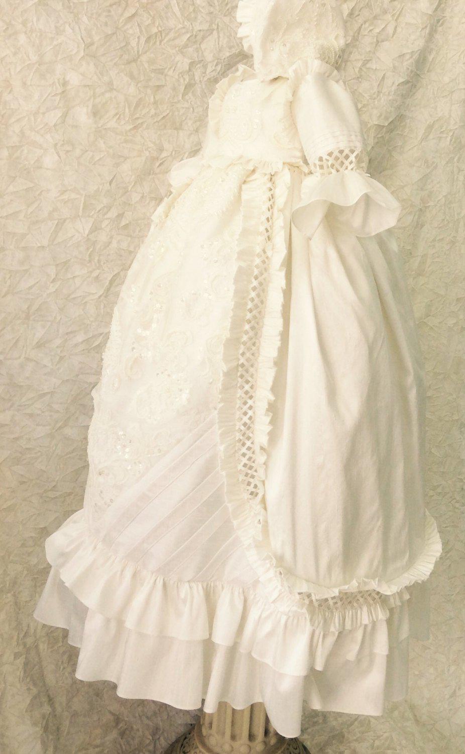 Christening silk boy gown-baptism-heirloom-Renato - ElenaCollection
 - 5