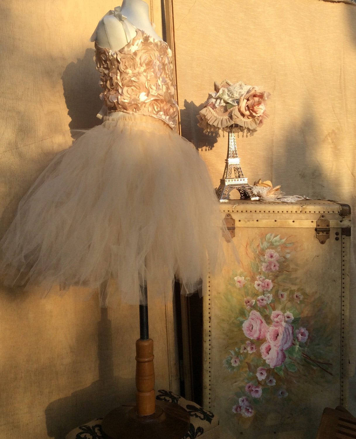 Tutu and Rosset Corset Top- photoprop-flower girl-Ann - ElenaCollection
 - 7