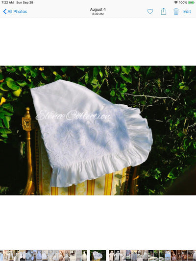 Matching Silk and Lace Blanket