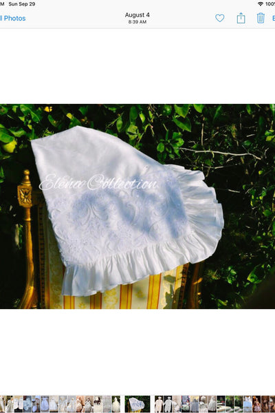 Matching Silk and Lace Blanket