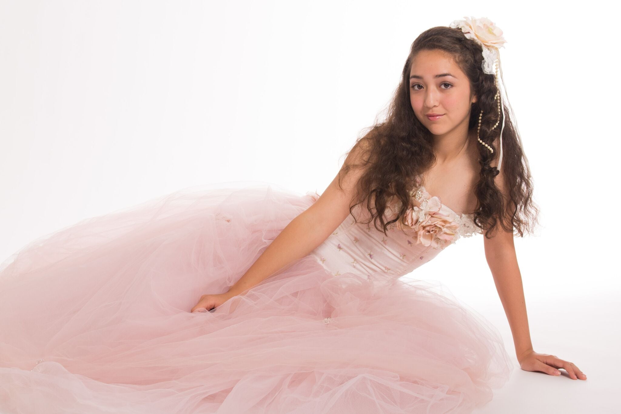 Blush Quinceanera Tulle Gown-Bridal-Prom-Isabel - ElenaCollection
 - 4