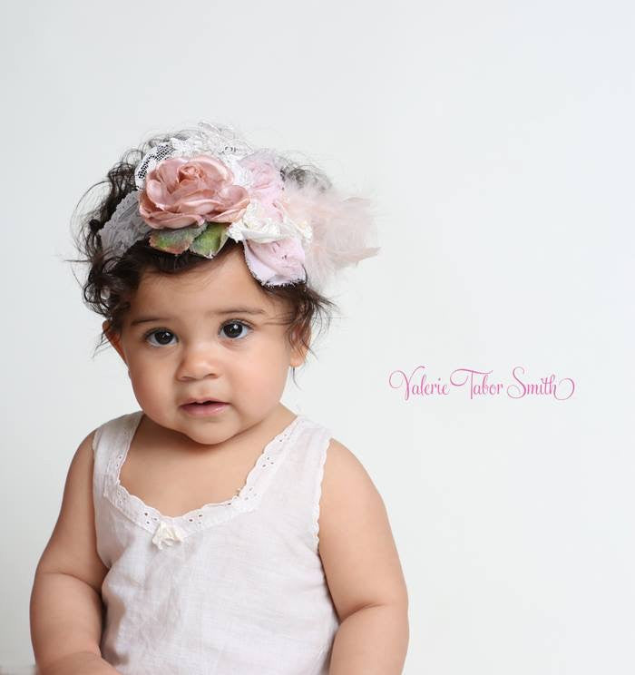 Flower Girl Baby Dress with Head Band-Adriana - ElenaCollection
 - 4