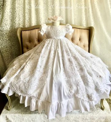 The Adelina Gown - Heirloom Christening Gown