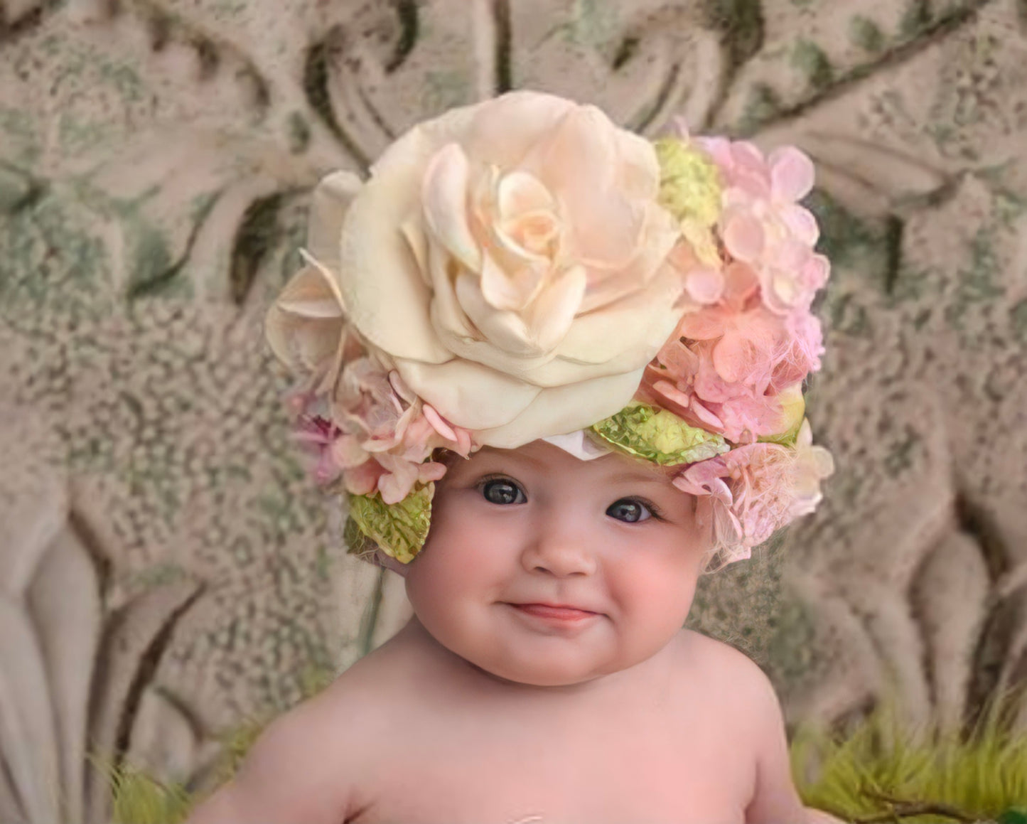 Floral Cotton Bonnet - Delia