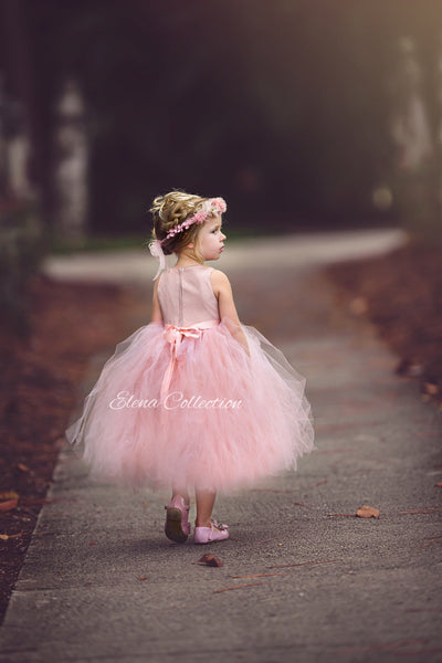 Flower Girl Tutu Dress - Rose