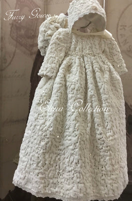 Winter Furry  - Heirloom Christening Gown