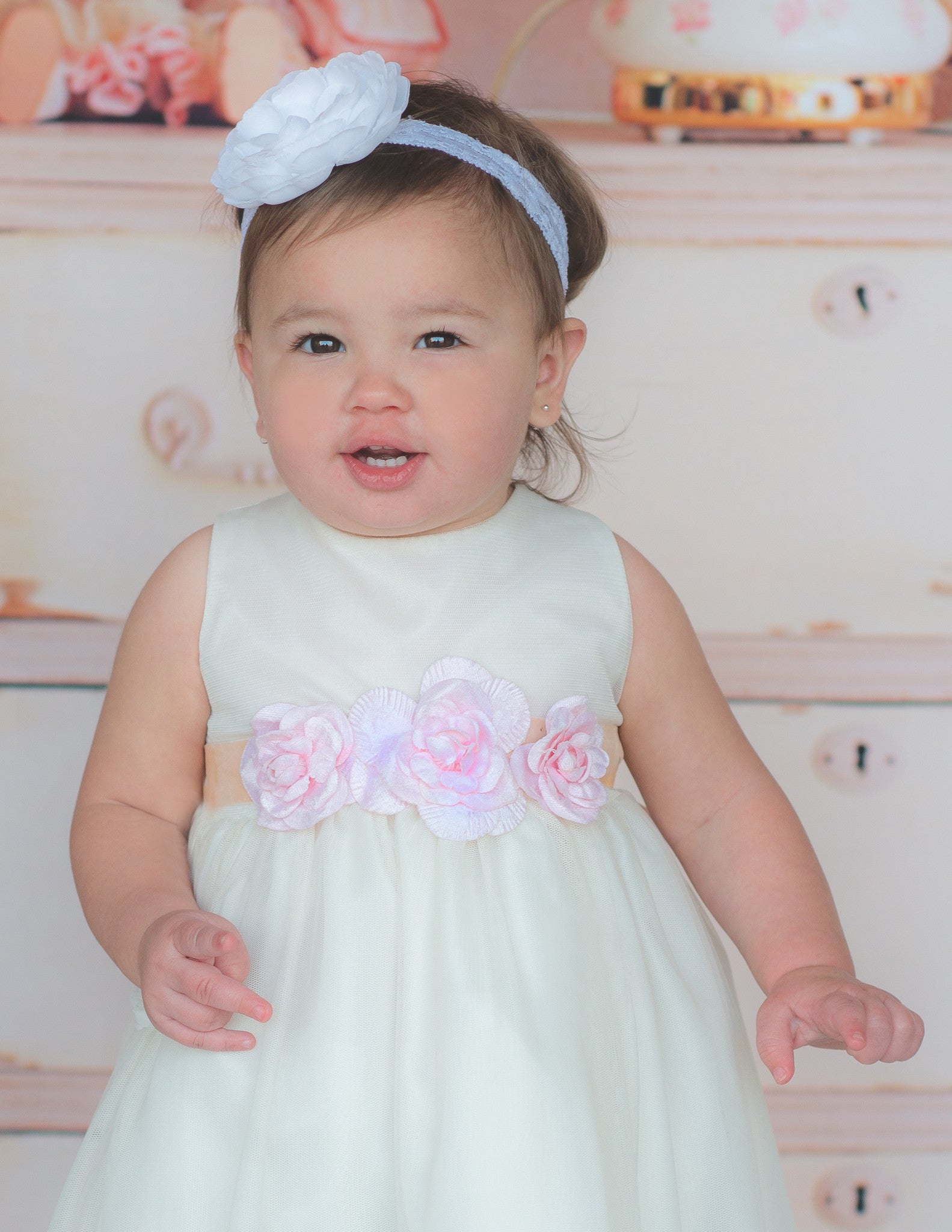 Flower baby girl dress-Baptism-Christening-Brandy - ElenaCollection
 - 10