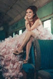 Wedding Feather Gown-rental -Quinceanera-Prom-Moët - ElenaCollection
 - 7