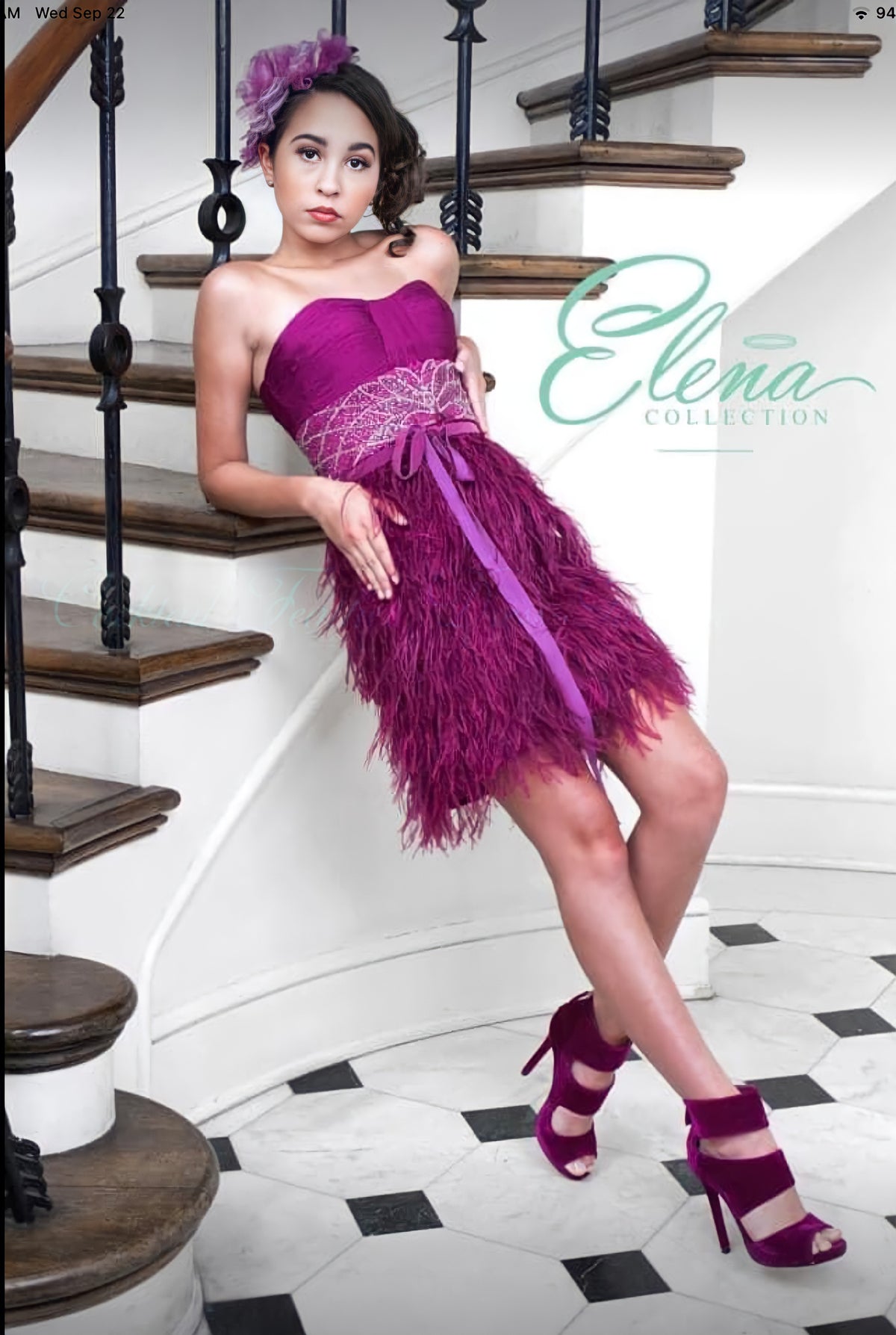 Feather Cocktail Dress - Jovani