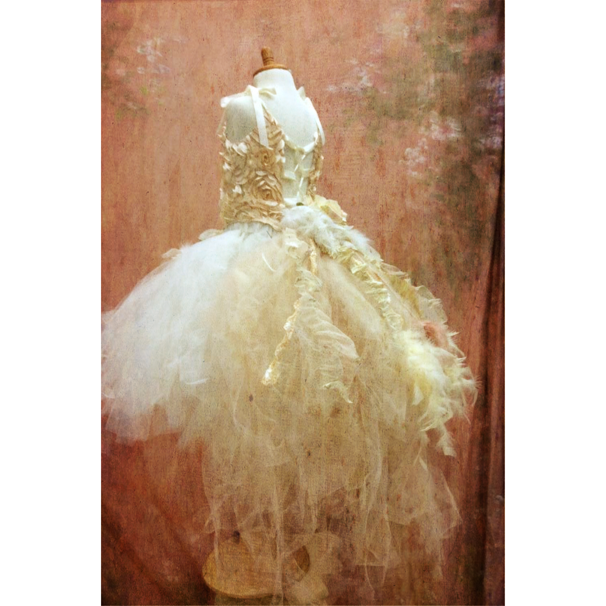 Tutu and Rosset Corset Top- photoprop-flower girl-Ann - ElenaCollection
 - 4