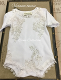 Heirloom Silk Baptism Gown unisex - Renato - Heirloom Boy’s Christening Gown Set – Hand-Embroidered with Matching Bonnet