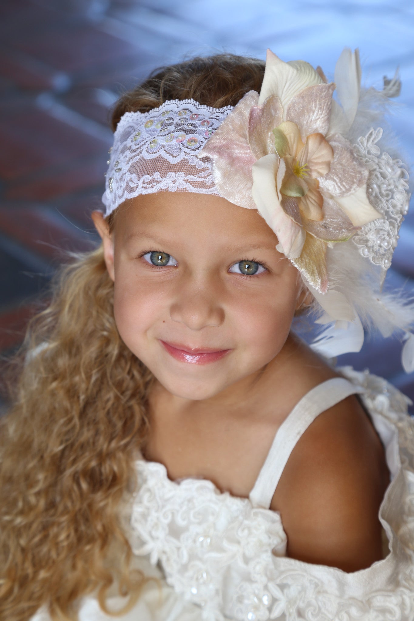 Comunion-Flower girl off the shoulder dress-Photo prop-Genesis - ElenaCollection
 - 5