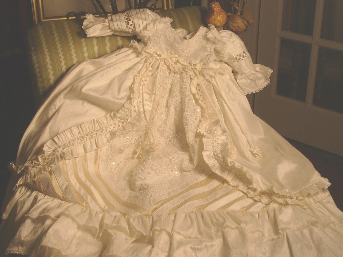 Heirloom Silk Baptism Gown unisex - Renato