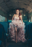 Wedding Feather Gown-rental -Quinceanera-Prom-Moët - ElenaCollection
 - 1