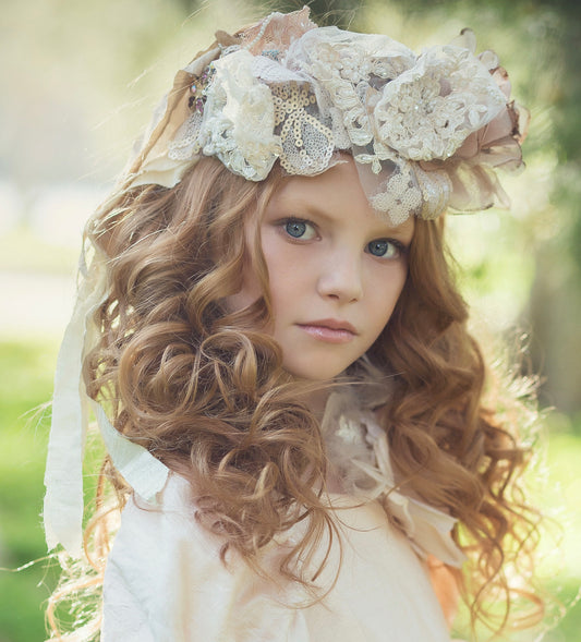 Flower Headband- Flower Crown - Nina