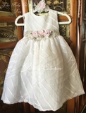 Infant Silk Flower Girls Dress - Julia