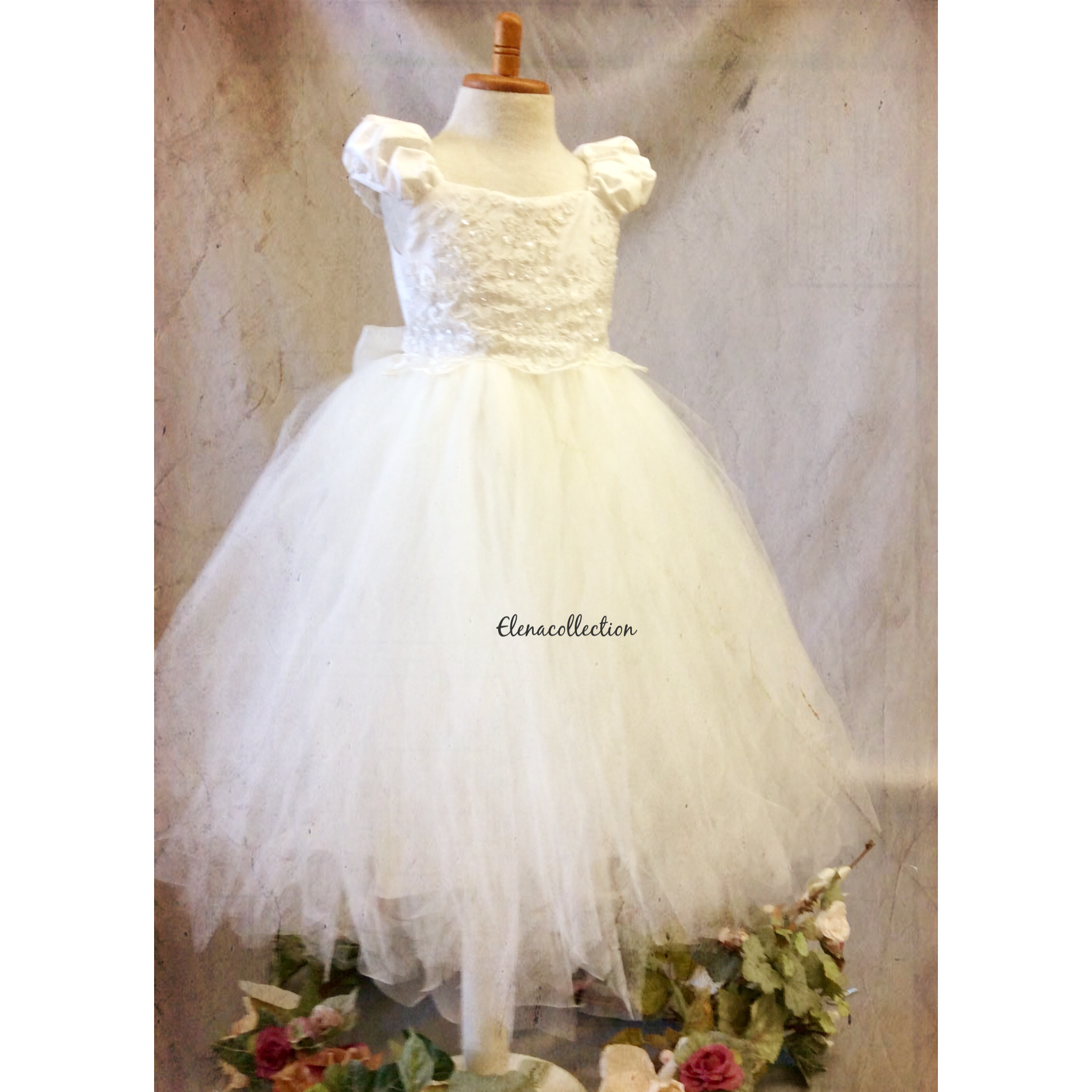 Flower girl tutu dress-bridal-Divina - ElenaCollection
 - 4