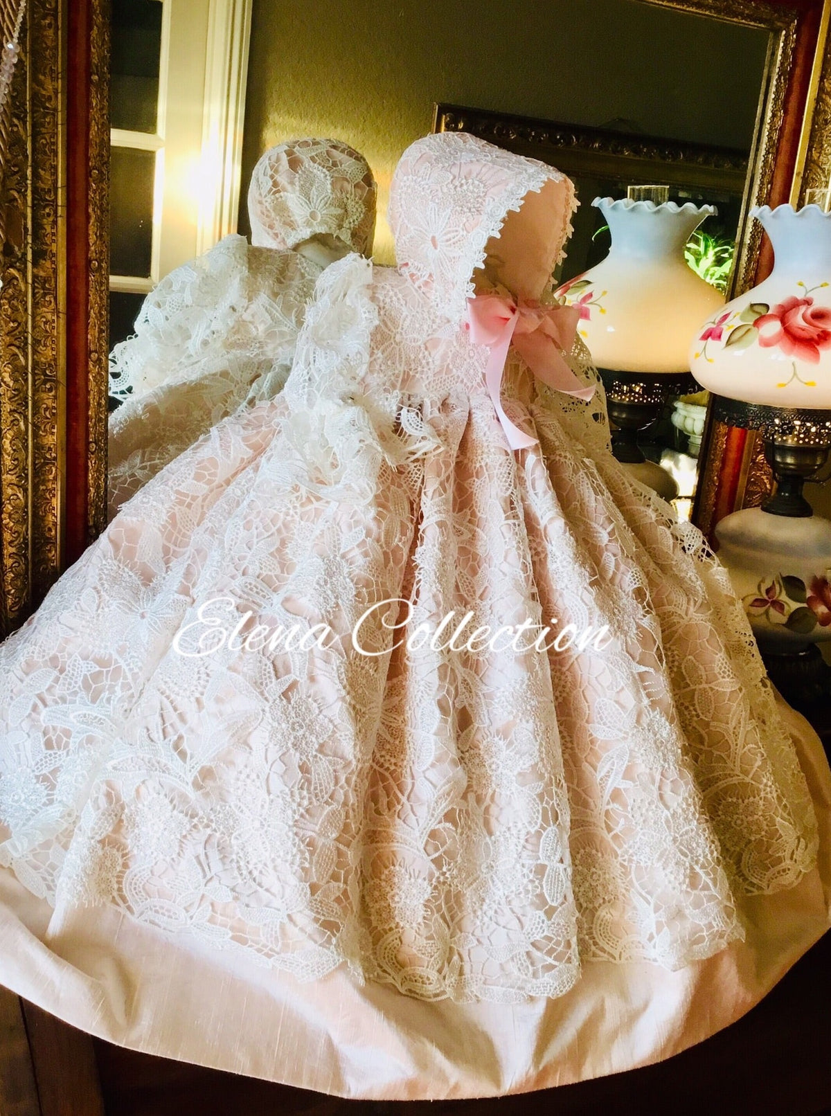 Blush Christening Gown - Melanie - Sale